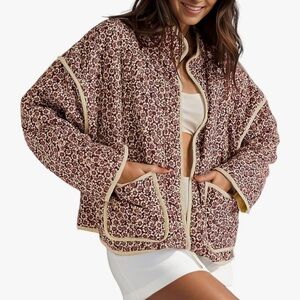 Floral Quilted Jacket with Cream Accents